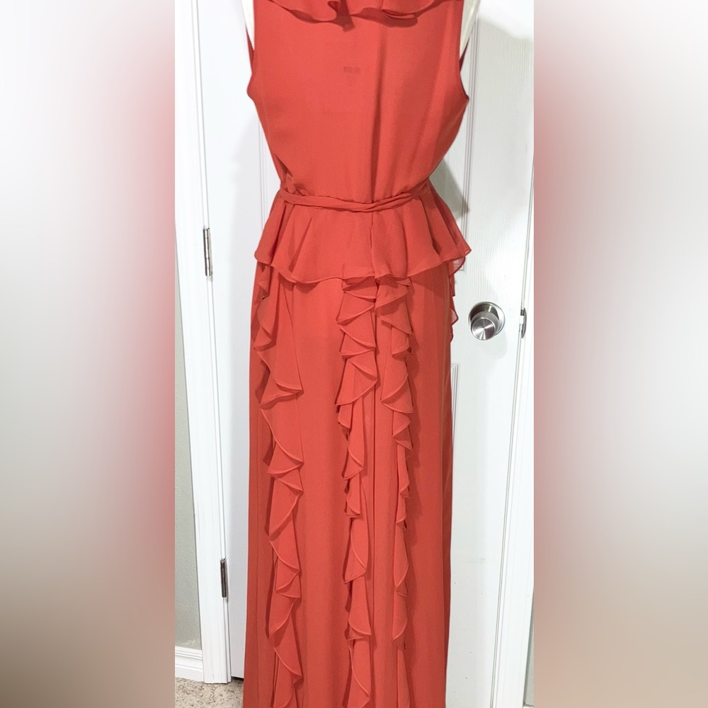 NWT DVF Red Maxi Wrap Around & Tie in Front - size Small - Picture 2 of 7